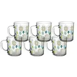 Daisy Glass Cup Wasit 6pcs