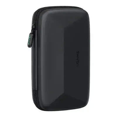 USAMS Jane06 6.7 inch Storage Bag Double Layer Shockproof Zipper Electronic Organizer Travel Case