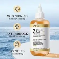 SADOER 7% Glycolic Acid + Ceramide Facial Toner (200ml)