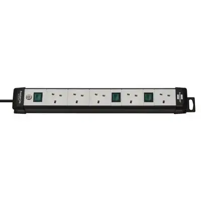 Extension Lead 5 Way 3M Switchable 1X3+2X1