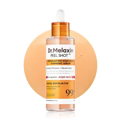 Peel Shot Exfoliating Kojic Acid Turmeric Serum 99+ 80ml _ Dr. Melaxin