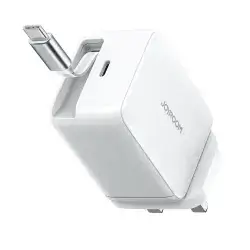 JOYROOM JR-TCL06 67W galium nitride /GaN Charger with Retractable Cable /UK-White/