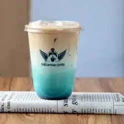Blue Caramel Ice Latte