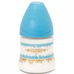 Suavinex Premium Silicone Feeding Bottle, Light Blue Color, 150 Ml