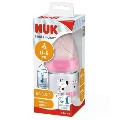 NUK - First Choice+ Baby Bottle 150ml 0-6m - Pink