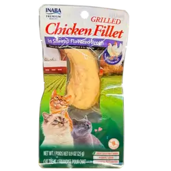 Grilled Chicken Fillet in Shrimp Flavored Broth cat treat.