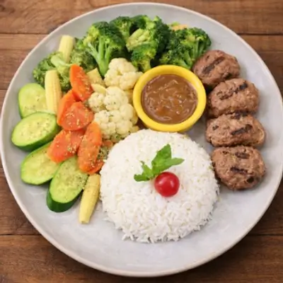 Healthy Beef Bowl with Mushroom Sauce