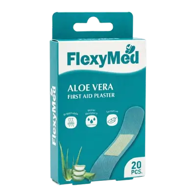 Aloe Vera First Aid Plaster 20Pcs _ FlexyMed