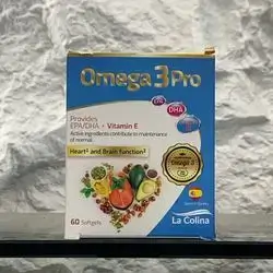 omega 3 pro Provides EPA/DHA + vitamin E 60 soft gels