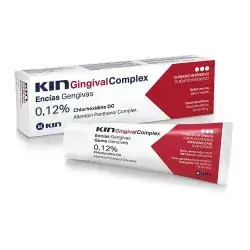kin gingival complex 0.12% chlorhexidine toothpaste anti-caries 75ml dark red