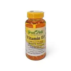 Greenfield Nutritions Halal Vitamin D - Halal Vitamin D3 5000 IU Softgel (125 mcg), High Potency 150 Unflavored Softgels - Beef Gelatin D3 Halal Vitamins, Supports Immune Bone Teeth Brain and Hair