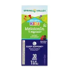 Kids Melatonin 1mg 30ml Drops Spring Valley