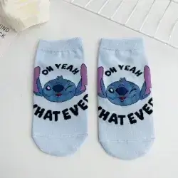 1 pair Lilo & Stitch Short Socks Cartoon Stitch - Size: 37-45