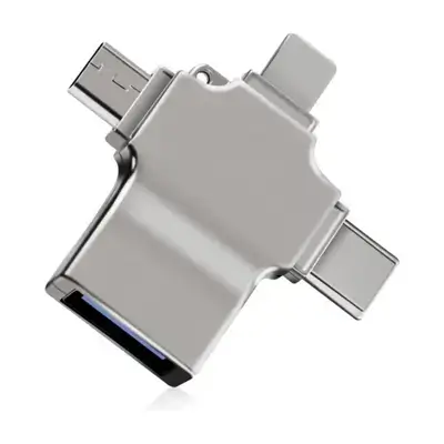 Black Wolf 4-in-1 Flash Drive with 128GB capacity
