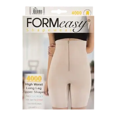 Shapewear High Waist Long Leg Zipper Shaper Medium Beige 4000 _ Formeasy