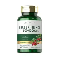 Carlyle Berberine HCL Supplement 500,000mcg 60 Capsules
