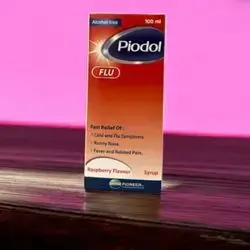 Piodol flu raspberry flavour 100ml syrup