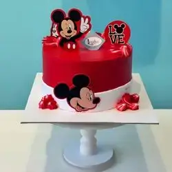 mickey mouse cake chocolate 12 people