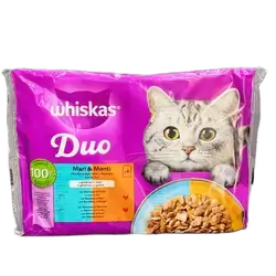 Whiskas Duo Mari & Monti Wet Cat Food in Jelly 4x85g