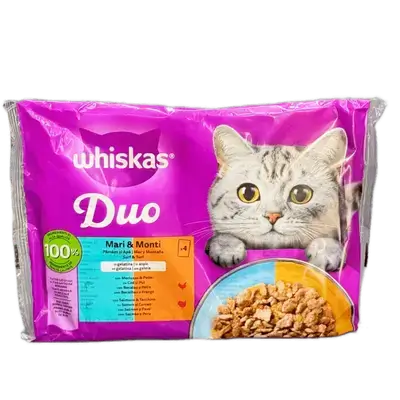 Whiskas Duo Mari & Monti Wet Cat Food in Jelly 4x85g