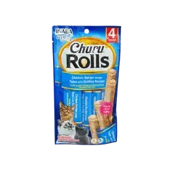 Inaba Churu Rolls - Chicken Wraps Tuna with Scallop 4 Tubes