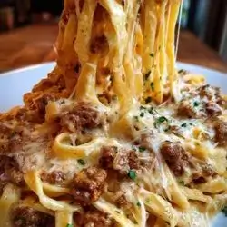 Fettuccine Alfredo With Cheese