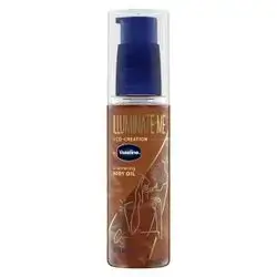 Vaseline Illuminate Me Shimmering Body Oil Created for Melanin Rich Skin, Illuminates Skin with Finishing Touch of Shimmer for Glowing Skin 97ML