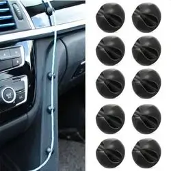 10pcs Self-adhesive Cable Clips, Desktop Cord Management, Charging Cable Organizer, Car Cable Wire Holder
