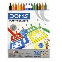Pencil Doms Plastic Crayons 14 Shades