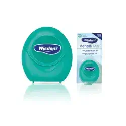 wisdom dental floss mint waxed