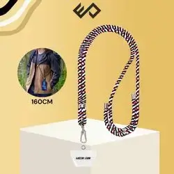 Green Lion Crossbody Lanyard Adjustable 160cm Strap - Blue / Red / White