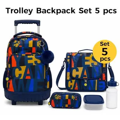 Trolley Bag School Set 5pcs