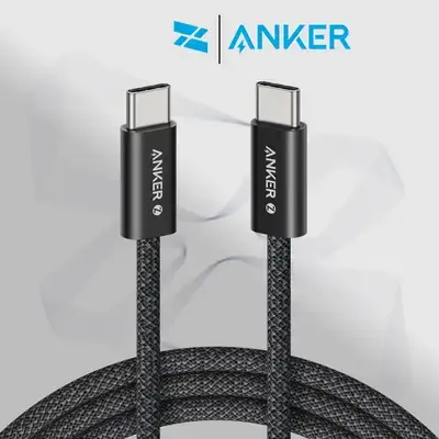 Anker Zolo USB C to USB C 240W Braided Fast Charging Cable - Black