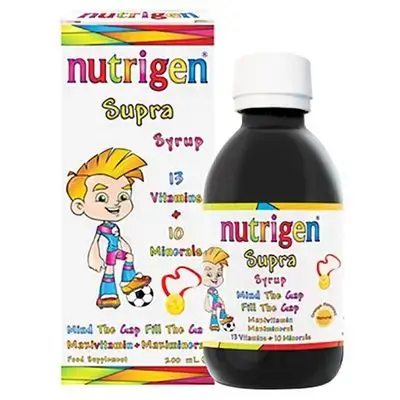 Nutrigen Supra Syrup 200 ml multivitamin multimineral supplement for children//شراب نيوتريجين سوبرا 200 مل مكمل غذائي متعدد الفيتامينات والمعادن للأطفال