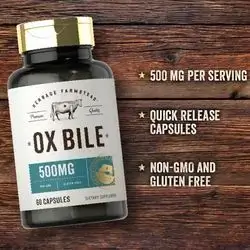 Herbage Farmstead OX Bile 500mg 60 Capsules AC
