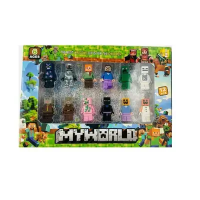 My World Minecraft Action Figure Set (12 Characters)