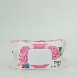 Papilion Rose Wet Wipes 100 Wipes