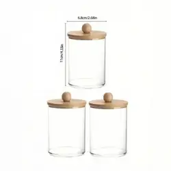 3pcs Bamboo Lid Dispenser Holders