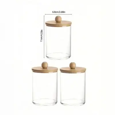 3pcs Bamboo Lid Dispenser Holders