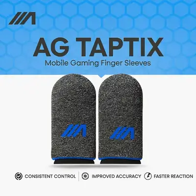 AG Taptix Mobile Gaming Finger Sleeves – Blue (2-Pack)