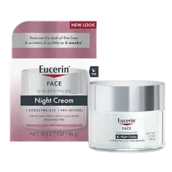 Night Cream Coenzyme Q10 + Pro-Retinol For All Skin Types 48g _ Eucerin