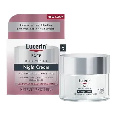 Night Cream Coenzyme Q10 + Pro-Retinol For All Skin Types 48g _ Eucerin