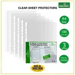 Clear sheet protector-DOLPHIN 100 PCS