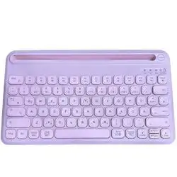 Jelly Comb Bluetooth Wireless Keyboard, Wireless Rechargeable QWERTZ Keyboard with 3 Channels for PC/Laptop/Tablets/Mobile Phones, Windows/Android/iOS/Mac OS, Pink