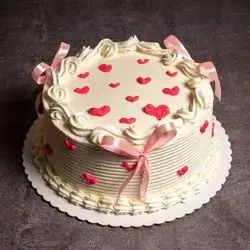Special White And Pink Cake