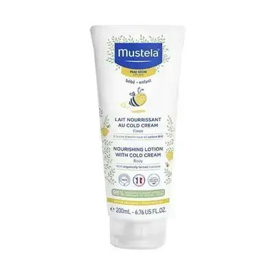 Mustela Nourishing Lotion with Cold Cream and Beeswax- 200ml | موستيلا لوشن لجسم الأطفال مع كريم بارد - 200 مل