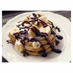 Crepe with Banana , Nutella , Kinder , Oreo and Pistachio