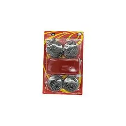 Jie De Dishwashing Scourer 4 Steel 1 Sponge