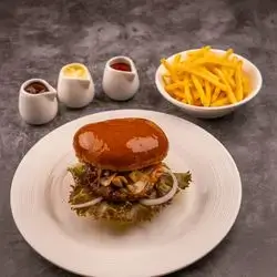 MI 9 Mushroom Beef Burger