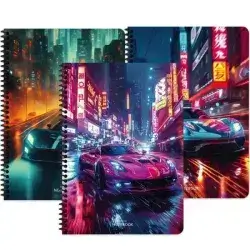KESKIN COLOR NOTEBOOK A4 80SH LINED WITH STICKERS